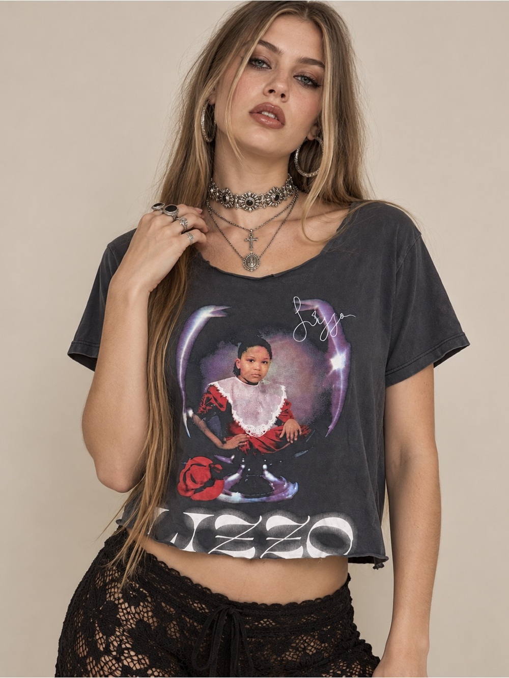 Lizzo Cuz I Love You Too 2019 Tour Graphic Tee DIY CropRaw Hem Festival Music